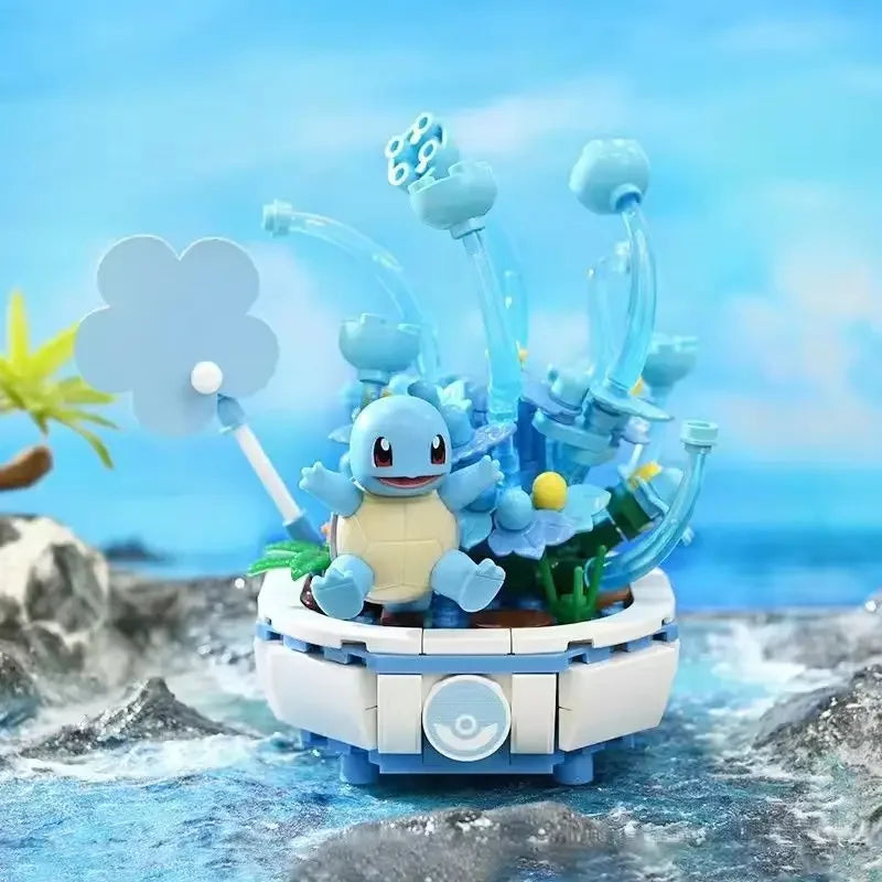 Pokemon Cartoon Pikachu Building Blocks Bulbasaur Toy Children's Assembled Model Pet Elf Kid Children Gift Compatible With Lego