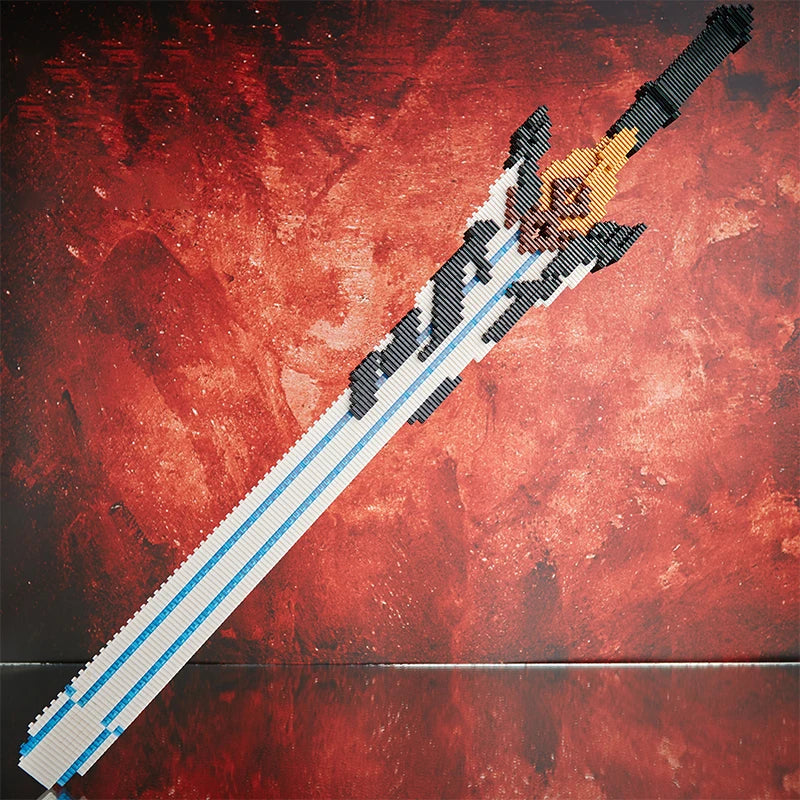 Samurai Sword Building Blocks Anime Ninja Weapon Model Assembly Bricks Boys Toy Idea Desktop Decoration Children Birthday Gifts
