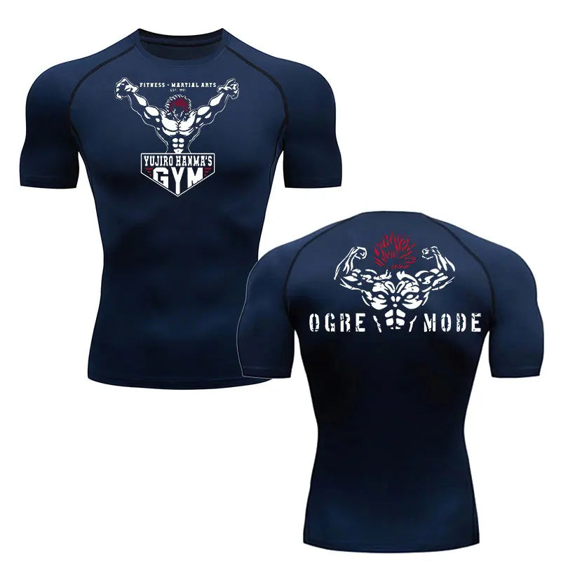 Baki Hanma MMA Compression T-Shirt – Anime Gym Fitness Rash Guard