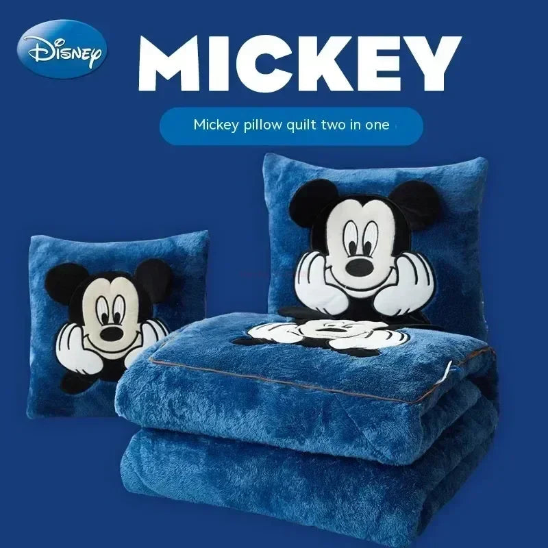 Disney Stitch 2-in-1 Throw Pillow & Blanket - Kawaii Flannel Nap Blanket