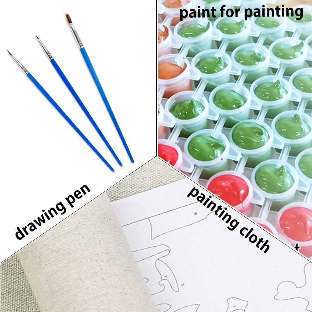 Dragon Girl Paint By Numbers Complete Kit Oil Paints 40*50 Picture By Numbers Photo Wall Paintings Crafts For Adults For Drawing - Rexpect Nerd