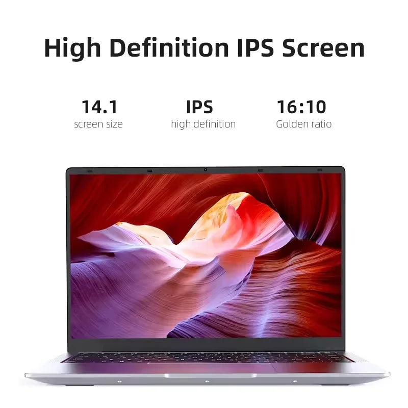 2025 Office Laptop Windows 11 intel i7-7500U/Intel Atom x7 A395014.1" Notebook Computer 4K HD 12GB RAM 1/2TBSSD