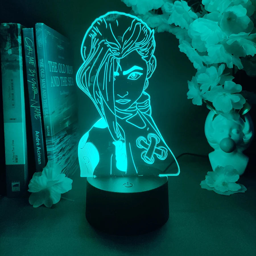 Jinx League of Legends Night Light - Cool Bedroom Decoration & Gift for Gamers
