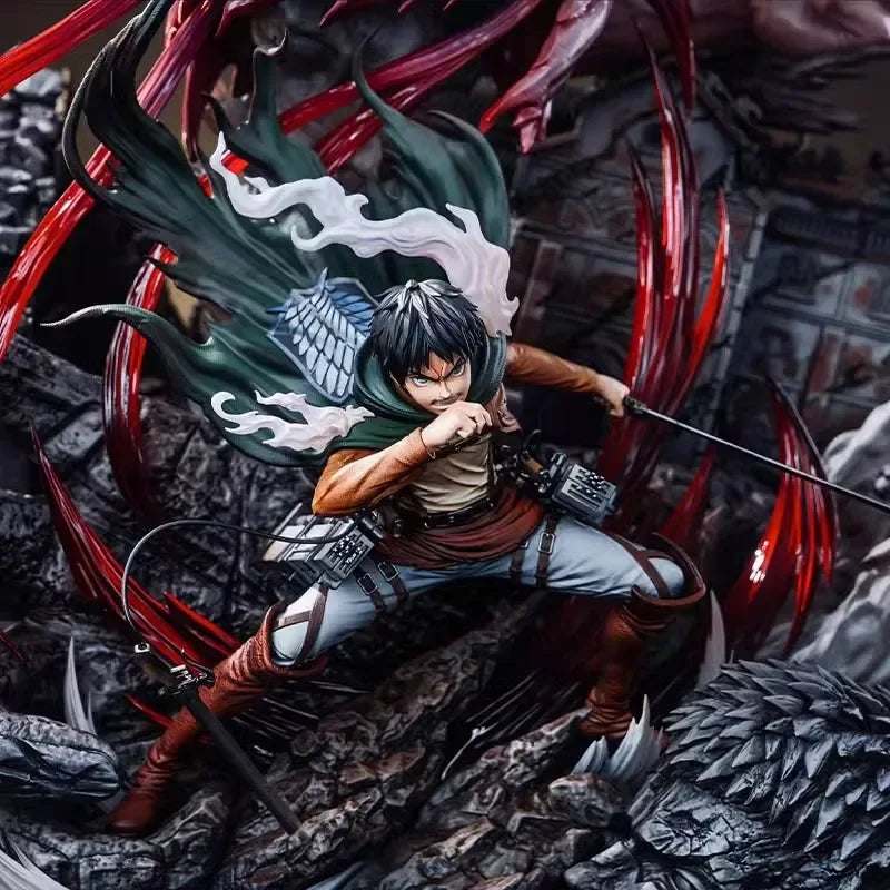 Anime Attack on Titan Yeager Eren Ackerman Mikasa Levi Anime Figure Desktop Decorations Surprise Box Blind Box Mystery Box