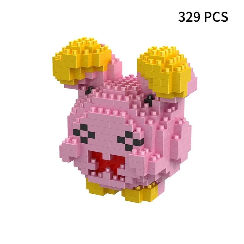 Building Blocks Assembly Anime Picachu Charizard Doll Blastoise Bulbasaur Gengar Bricks Figures Toy for Kid Gift