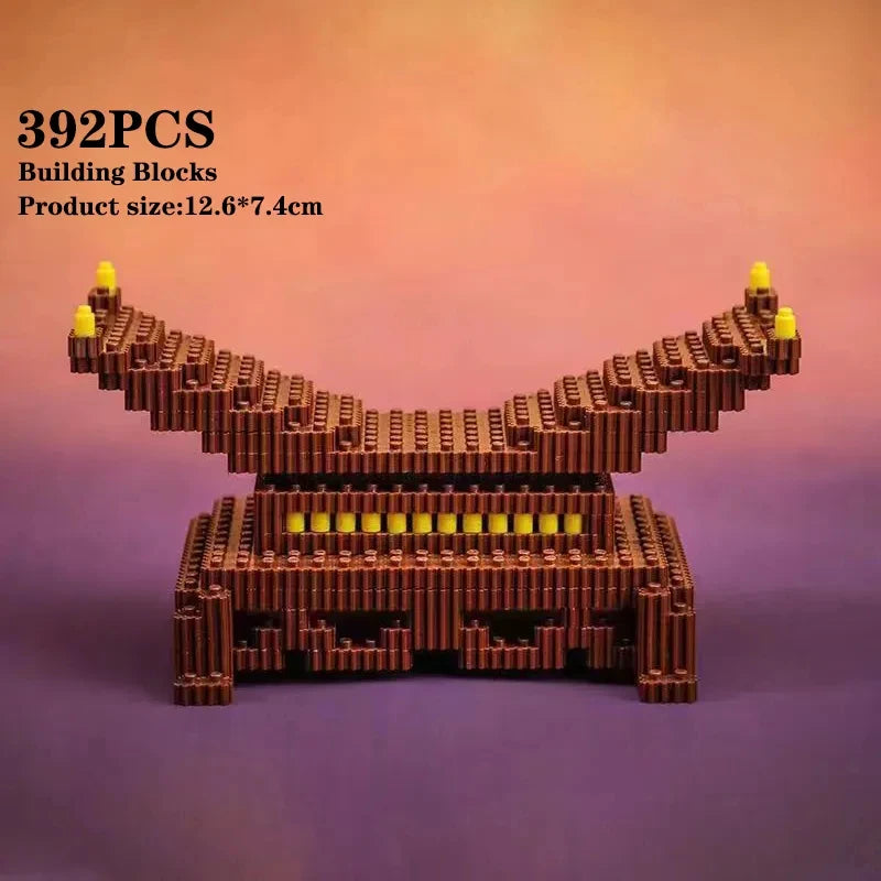711PCS Samurai Sword Building Blocks Game Knife Weapon Model Assembly Bricks Desktop Decoration Children Birthday Gifts Boy Toys
