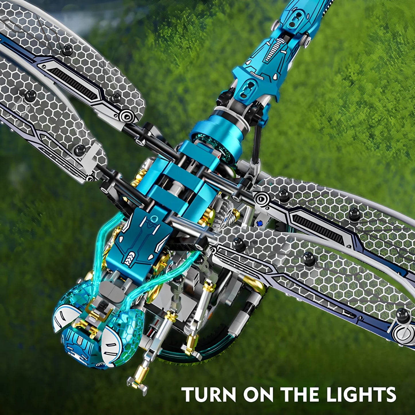 866 pcs Dragonfly building blocks model Children's mechanical building blocks Scientific building blocks educational toys gift