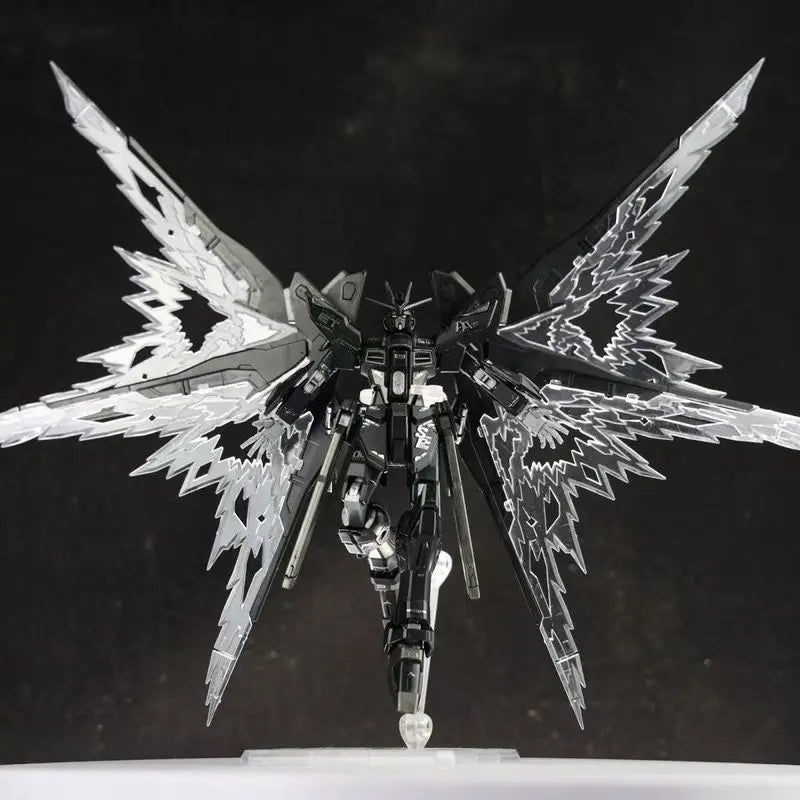 Gaoke HG 1/144 Model Kit ZGMF-X20A Strike Freedom Midnight Color With Wing Of Light Assembly Action Figures Plastic Model Toy