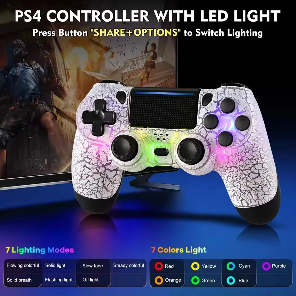 2026 New Wireless Game Controller for PS4/Slim/Pro Wireless Gamepad For PC Dual Vibration Joystick For IOS/Android
