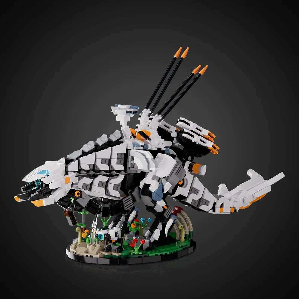 MOC Horizon Game Thunderjaw Mechanical Beast Building Blocks Model Forbidden West Game Thunder Fang Monster Bricks Toys DIY Gift