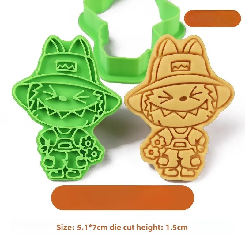 LABUBU 3D Cookie Cutter | Kawaii Anime Biscuit Mold & Baking Stamp