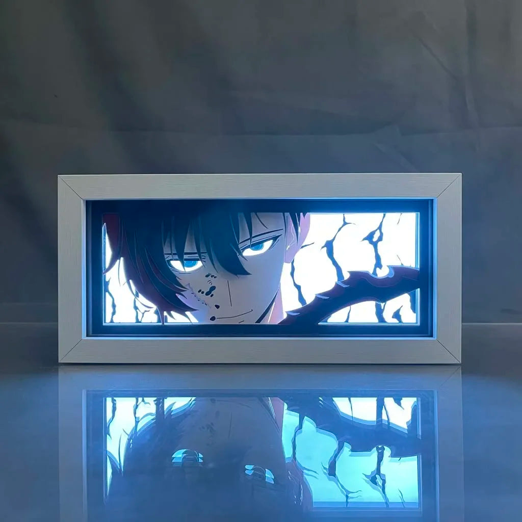 Solo Leveling Sung Jin-Woo LED Light Shadow Box – Anime 3D Papercut Lamp