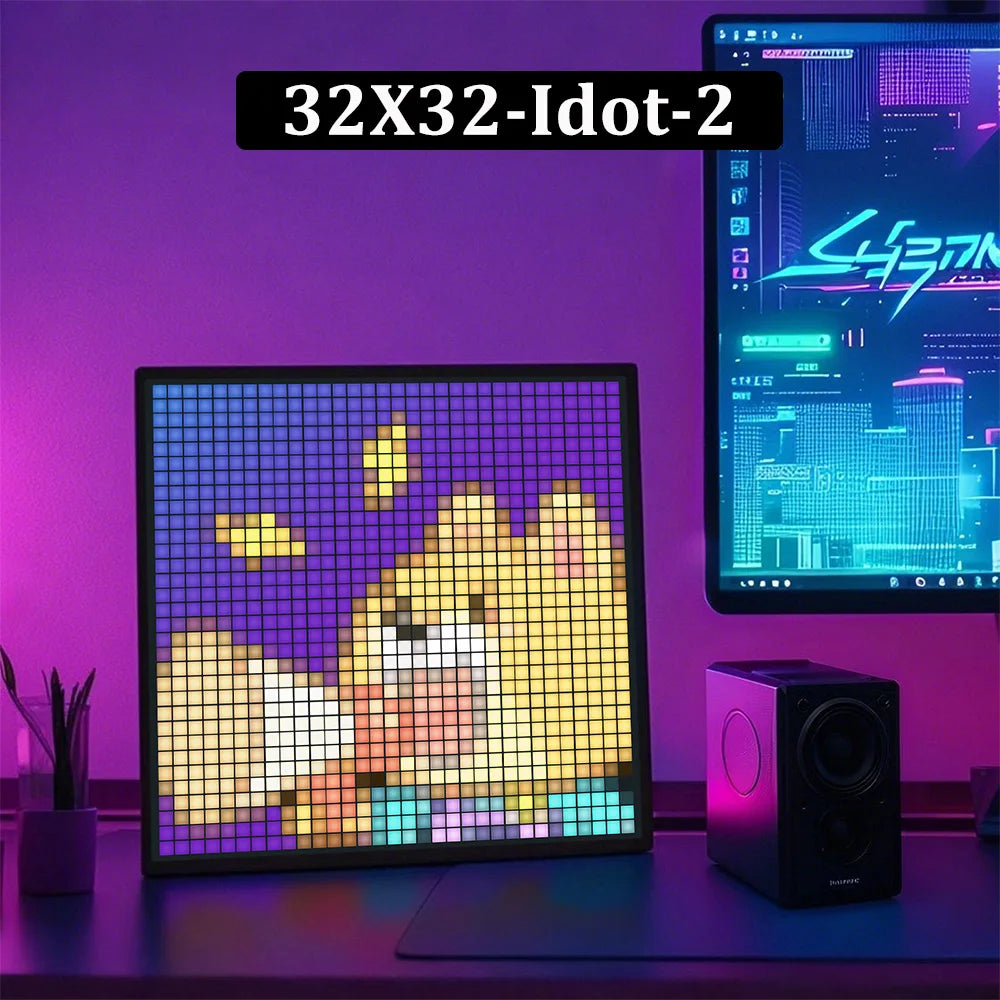 DIY LED Pixel Display RGB LED Panel Lamp Programmable Pixel Art Digital Light Display with APP Control Creative Display Screen