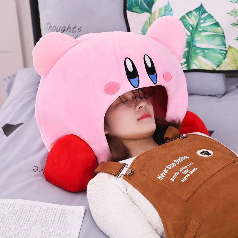 Kirby Plush Nap Pillow & Cat Nest - Kawaii Stuffed Toy for Kids & Pets