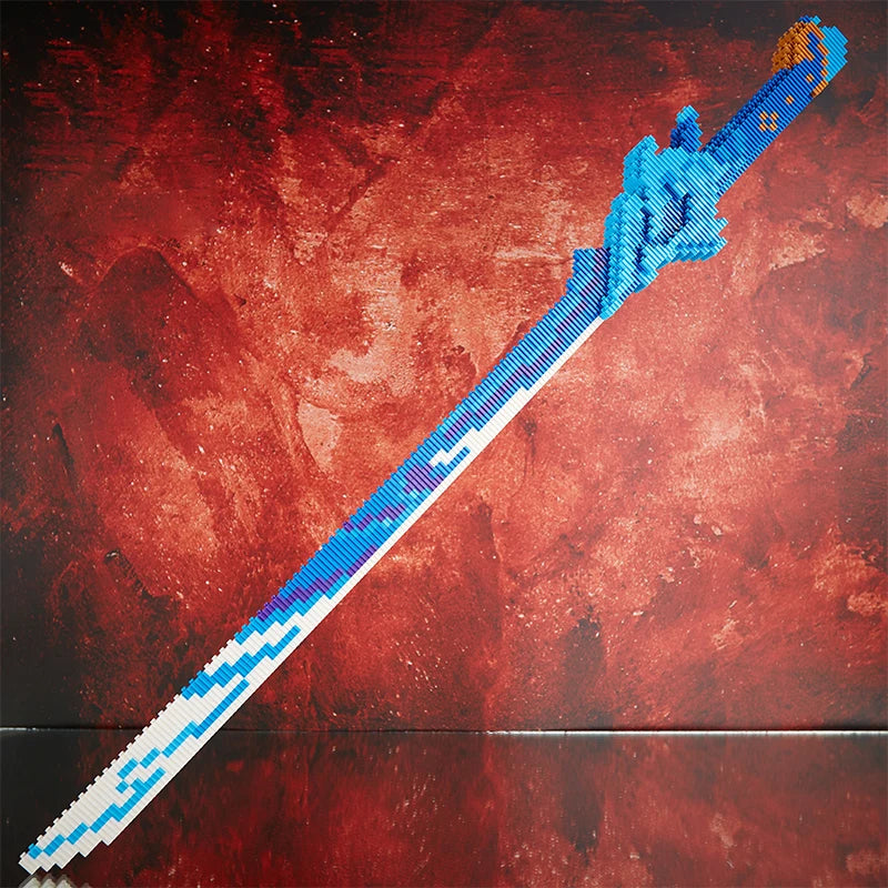 Samurai Sword Building Blocks Anime Ninja Weapon Model Assembly Bricks Boys Toy Idea Desktop Decoration Children Birthday Gifts