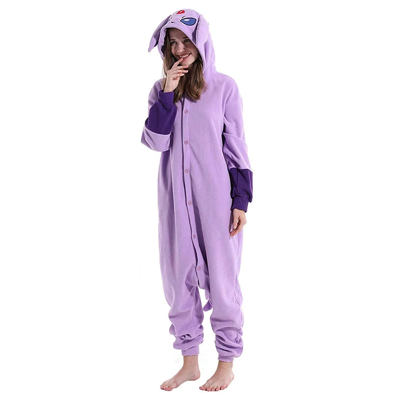 Espeon Pokémon Onesie - Cosplay Pajamas for Halloween, Christmas & Pajama Parties