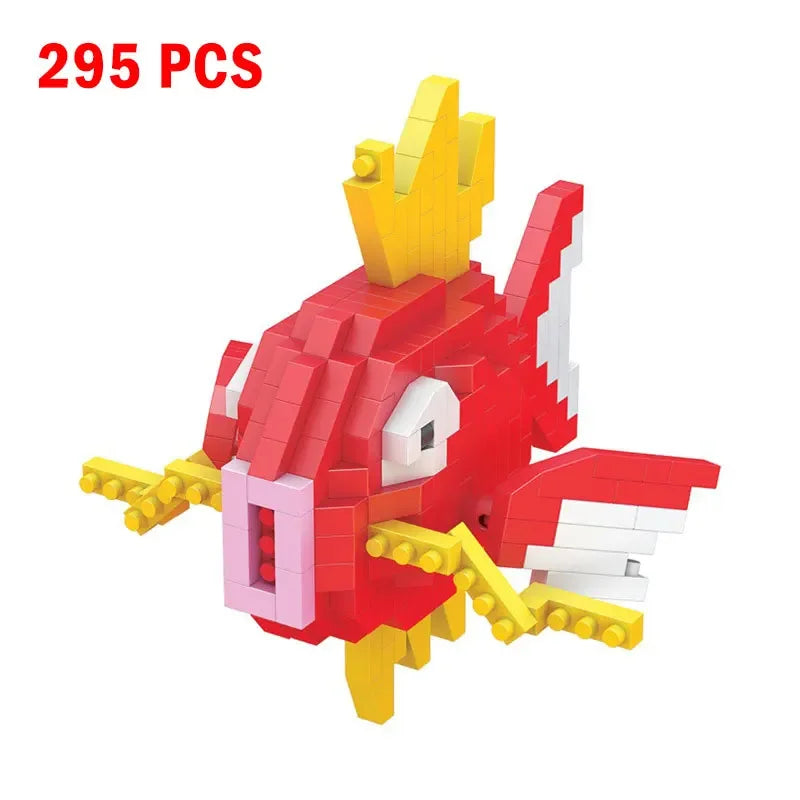 66pcs Pokemon Small Building Nanoblock Cartoon Pikachu Animal Model Education Game Graphics Pokemon Toys For Kids Birthday