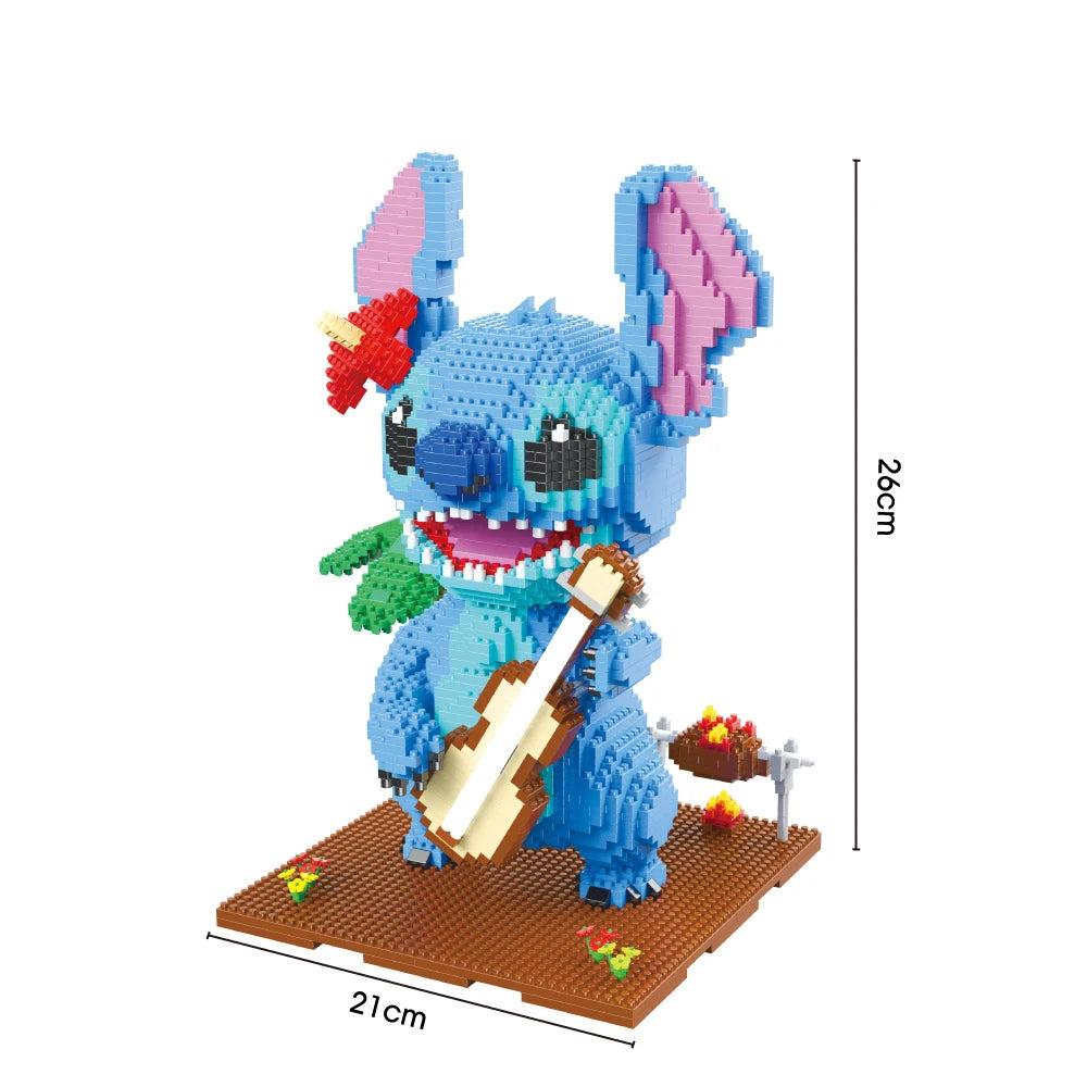 Stitch Scrump Micro Building Blocks Kawaii Disney Lilo and Stitch DIY Model Diamond Mini Bricks Figure Toys For Christmas Gift