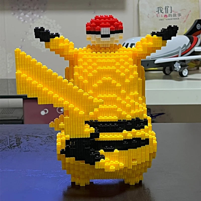 5210 Particle Pokemon Anime Pikachu Diamond Micro Building Blocks Games Model Mini Bricks Figures Decompression Toys Kids Gifts