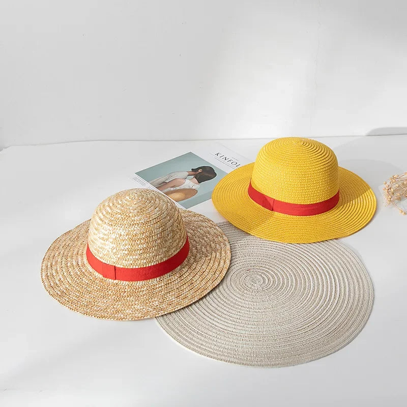 Luffy Straw Hat - Unisex Anime Cosplay Sun Hat for Adults & Kids