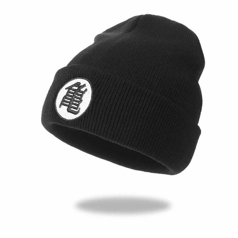 Unleash Your Inner Saiyan! Dragon Ball Z Goku Embroidered Beanie - Warm and Stylish Knit Hat, Perfect for DBZ Fans