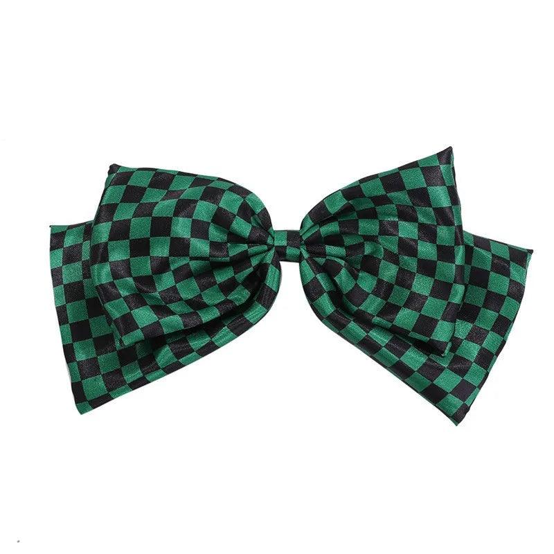 Shinobu & Nezuko Bow Hair Clips - Anime Cosplay Accessories for Women & Girls