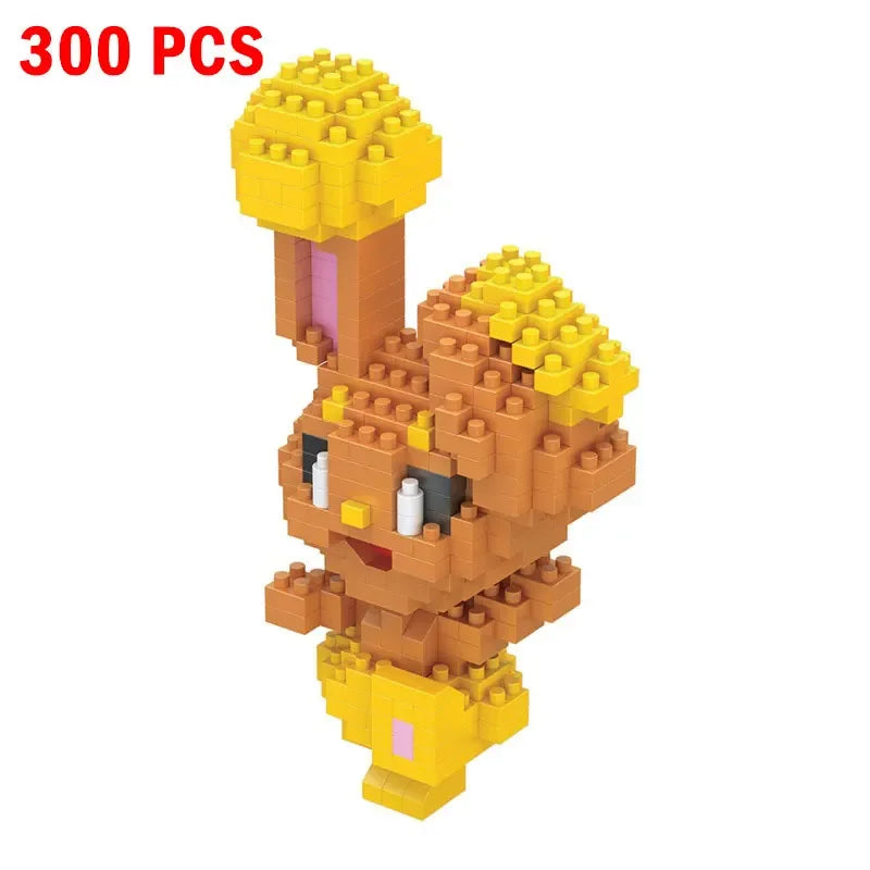 66pcs Pokemon Small Building Nanoblock Cartoon Pikachu Animal Model Education Game Graphics Pokemon Toys For Kids Birthday