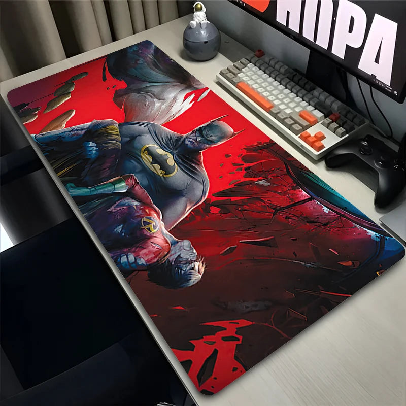 Black Non-slip Table Mat Gaming Accessories B-Batman Anime Mouse Pad Large Mousepad Office Laptop Keyboard Deskpad Rubber Carpet