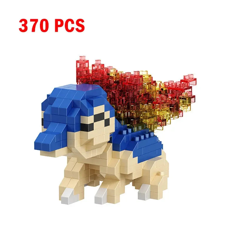 66pcs Pokemon Small Building Nanoblock Cartoon Pikachu Animal Model Education Game Graphics Pokemon Toys For Kids Birthday