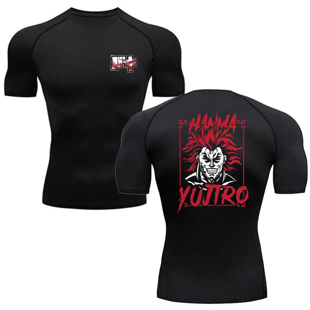 Baki Hanma MMA Compression T-Shirt – Anime Gym Fitness Rash Guard