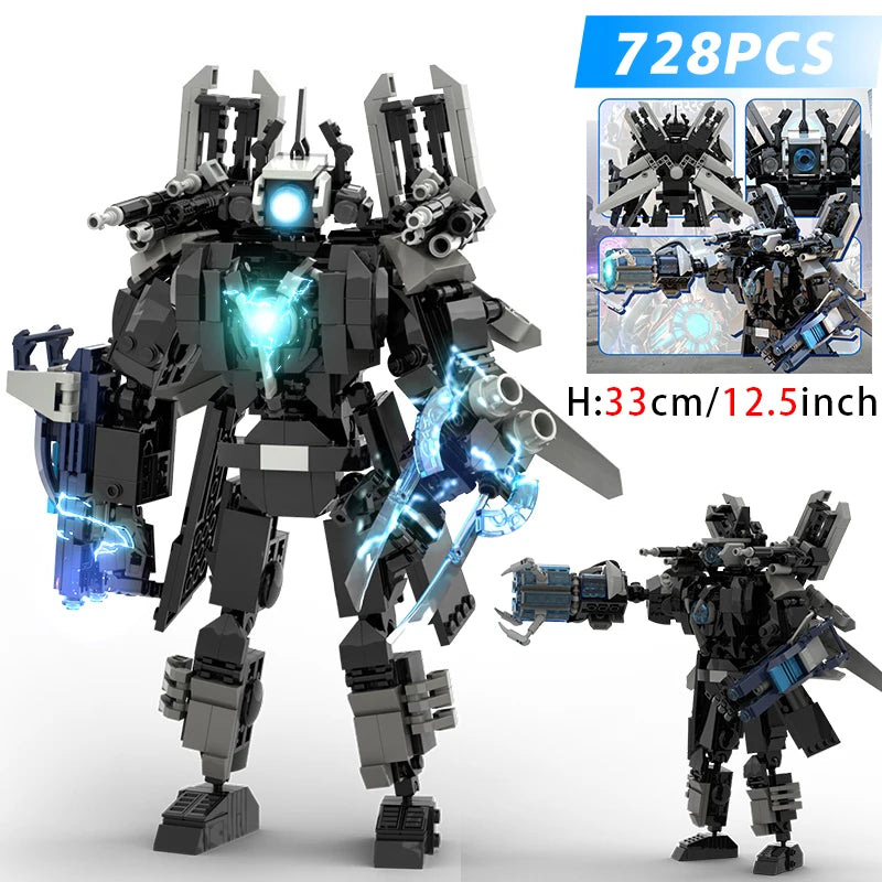 New Skibidi Toileted TVman Multi Joined Mini Action Figures Building Blocks TVman Speakerman Cameraman Model Toys for Kid Gift