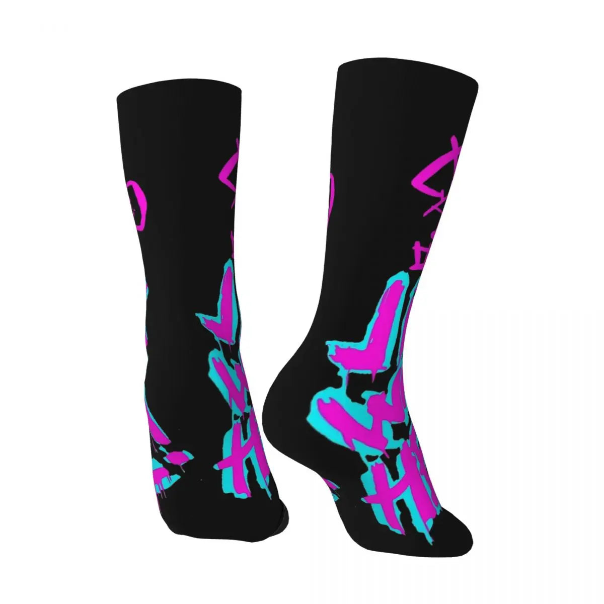 Vintage Monkey Jinx Crazy Compression Socks - Unisex Arcane League of Legends Harajuku Crew Socks