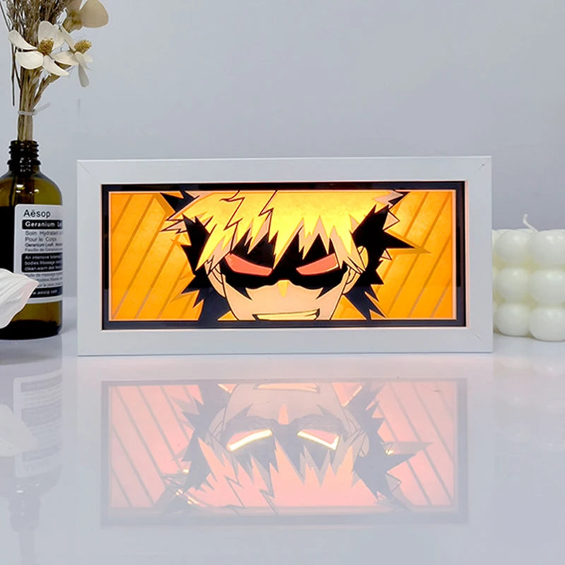 Anime LED Light Box – Manga Paper Carving Desk Lamp for Kids & Collectors