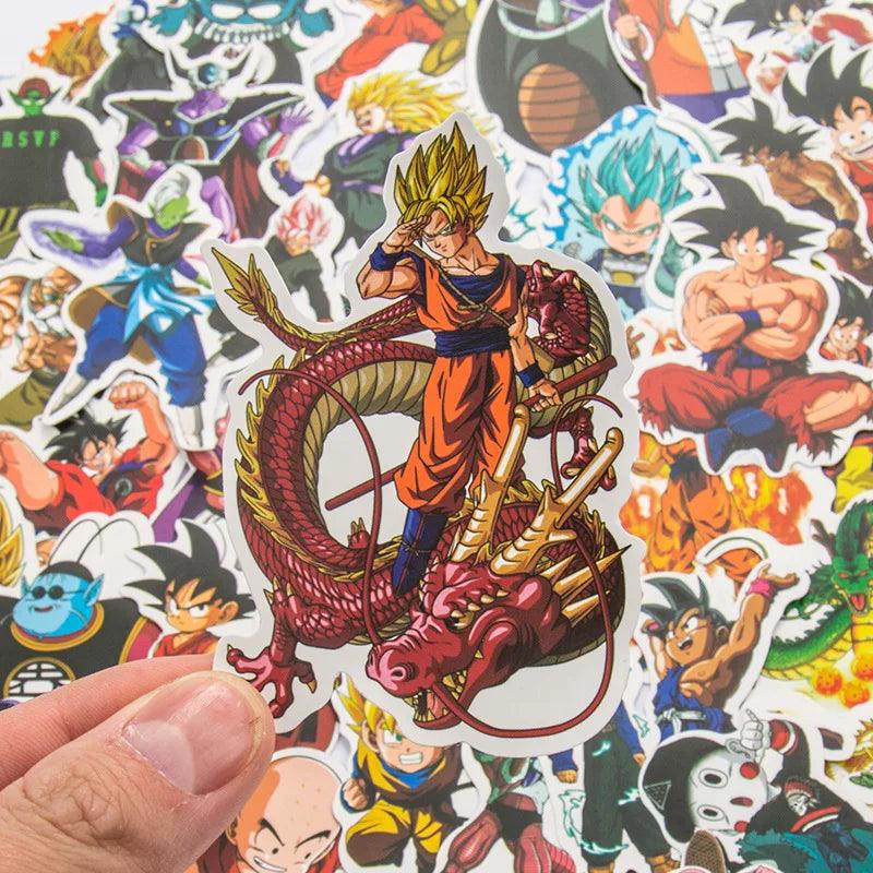 Unleash Your Dragon Ball Fandom! 50-Pack Waterproof Anime Stickers - Perfect for Laptops, Water Bottles, Phones & More