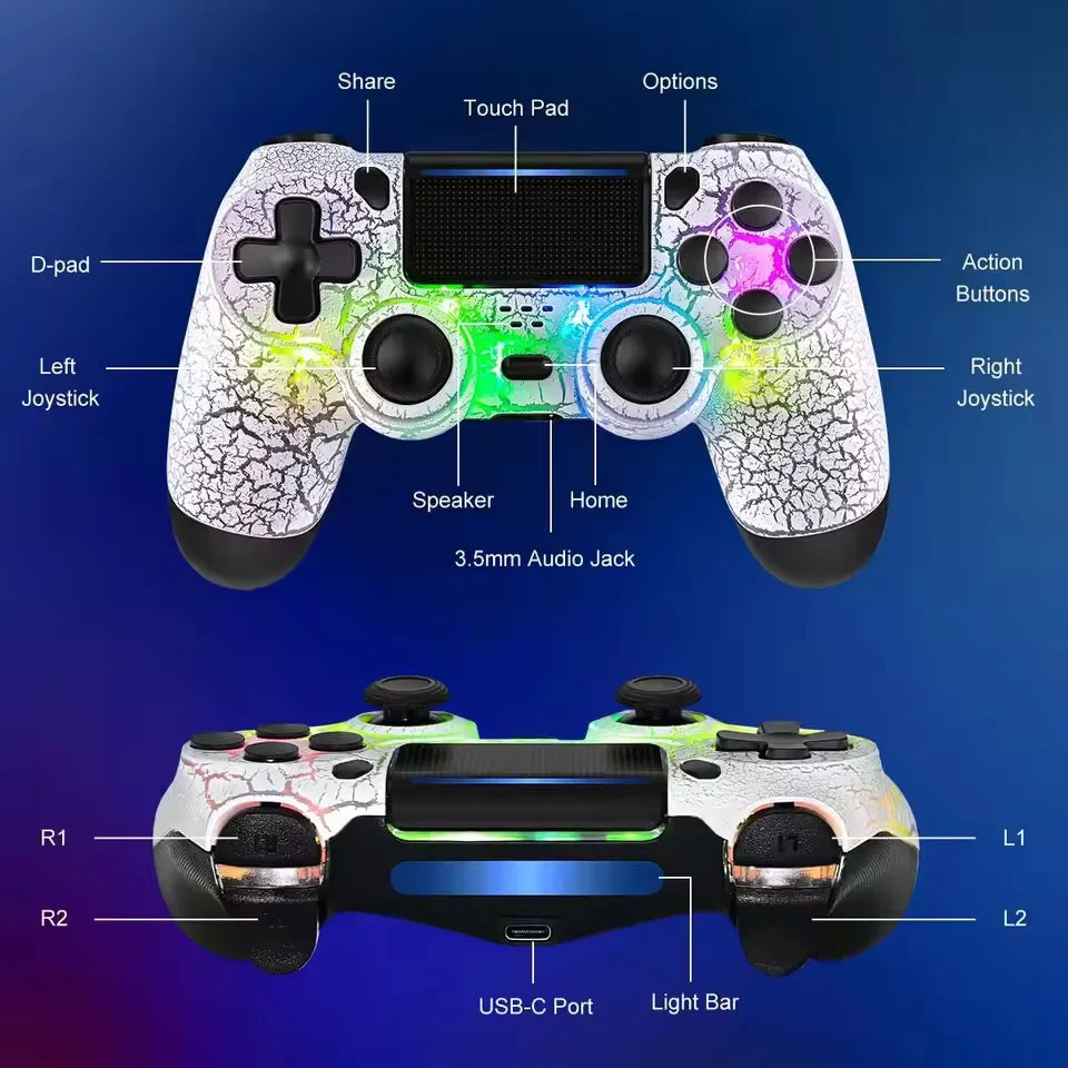 2026 New Wireless Game Controller for PS4/Slim/Pro Wireless Gamepad For PC Dual Vibration Joystick For IOS/Android