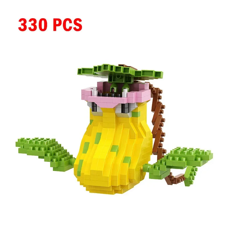 66pcs Pokemon Small Building Nanoblock Cartoon Pikachu Animal Model Education Game Graphics Pokemon Toys For Kids Birthday