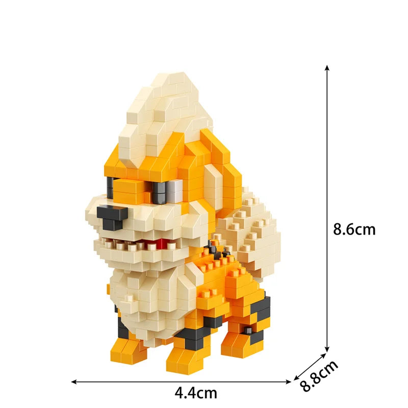 Building Blocks Assembly Anime Picachu Charizard Doll Blastoise Bulbasaur Gengar Bricks Figures Toy for Kid Gift