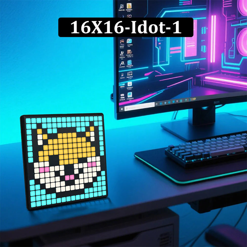 DIY LED Pixel Display RGB LED Panel Lamp Programmable Pixel Art Digital Light Display with APP Control Creative Display Screen