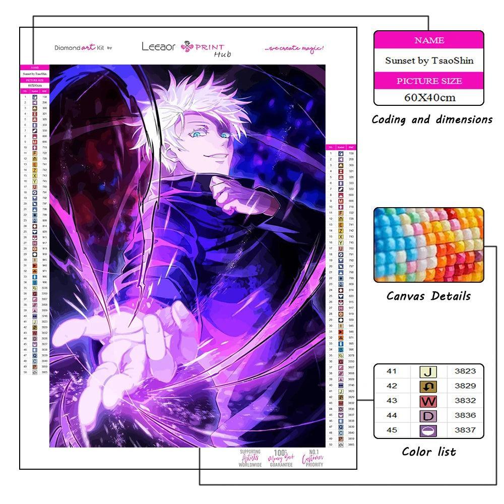 Bring Satoru Gojo's Power to Life with a Dazzling Diamond Painting Kit! - Rexpect Nerd