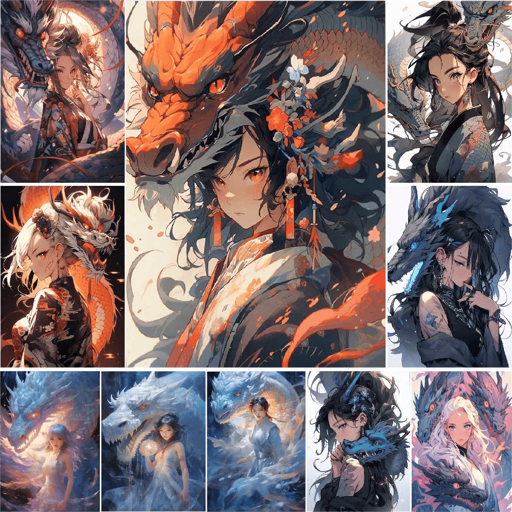 Unleash Your Inner Artist with a Stunning Dragon Girl Paint-by-Numbers Kit! - Rexpect Nerd