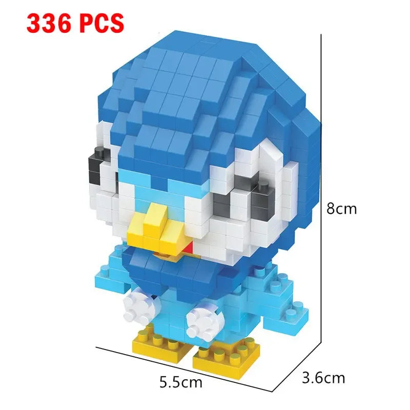 66pcs Pokemon Small Building Nanoblock Cartoon Pikachu Animal Model Education Game Graphics Pokemon Toys For Kids Birthday
