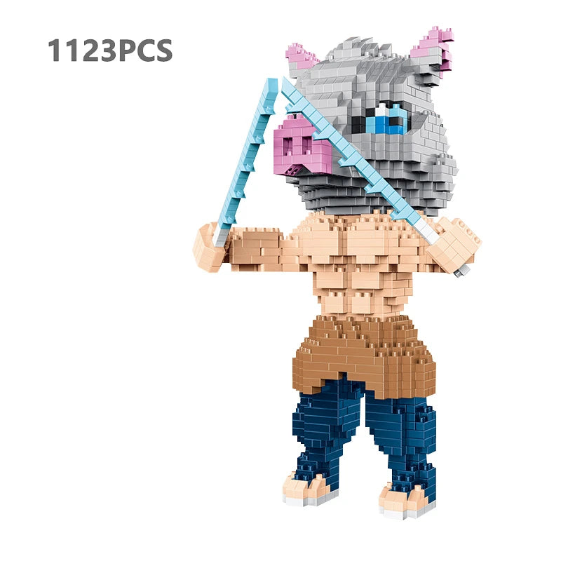 Hot Anime Demon Slayer Building Blocks Kimetsu No Yaiba Kamado Tanjirou Nezuko Zenitsu Kyoujurou Blocks Toys Kids Gifts