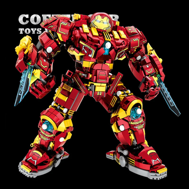 Superheroes Mecha DIY Building Blocks Movie Mech Hero 3D Model Armor Iron Robot MOC Bricks Toys For Adult Kid Boy Christmas Gift