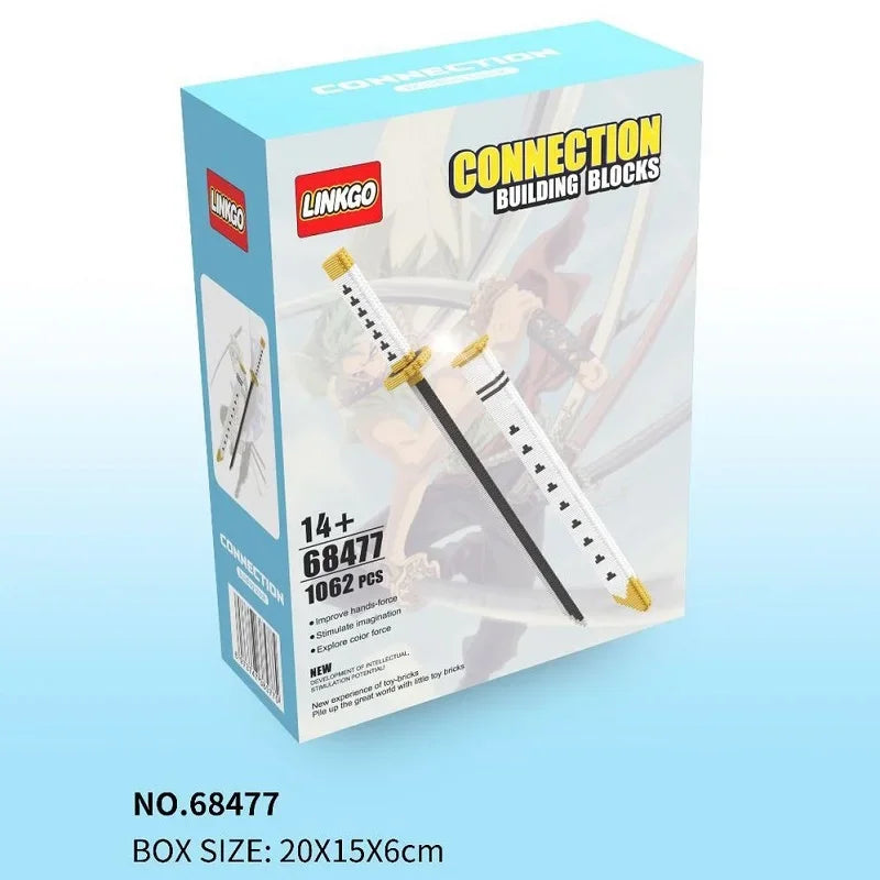 Samurai Sword cover Sword Building Blocks Ninja Blade Katana Japanese Anime Butterfly Knife Bricks Children Toys for Adult
