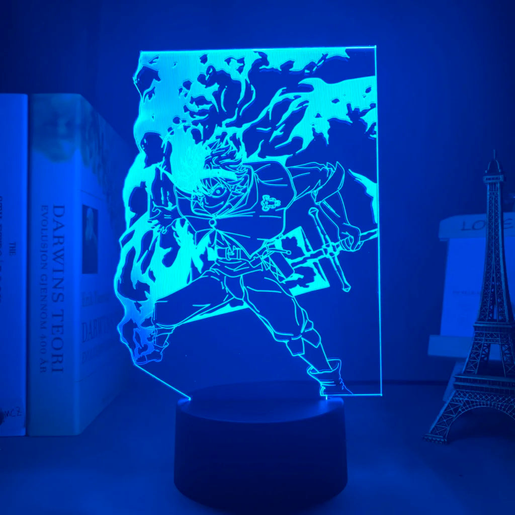 Black Clover 3D LED Night Light | Asta Anime Lamp for Room Decor