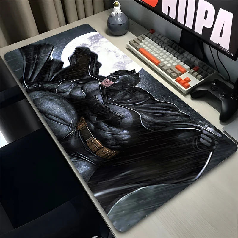 Black Non-slip Table Mat Gaming Accessories B-Batman Anime Mouse Pad Large Mousepad Office Laptop Keyboard Deskpad Rubber Carpet