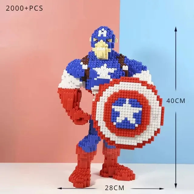New 40cm Spider Man Superhero Splicing Toys Building Blocks Children's Puzzle Toys Model Ornaments Birthday and Christmas Gifts