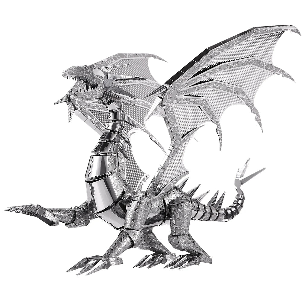Piececool 3D Metal Puzzles Dragon Series DIY Model Building Kits Brain Teaser Jigsaw Set Great Birthday Christmas Gifts 5 colors