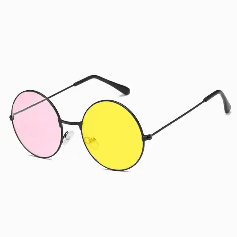 Spamton Cosplay Glasses – Mixed Color Round Frame Sunglasses for Cosplay & Halloween