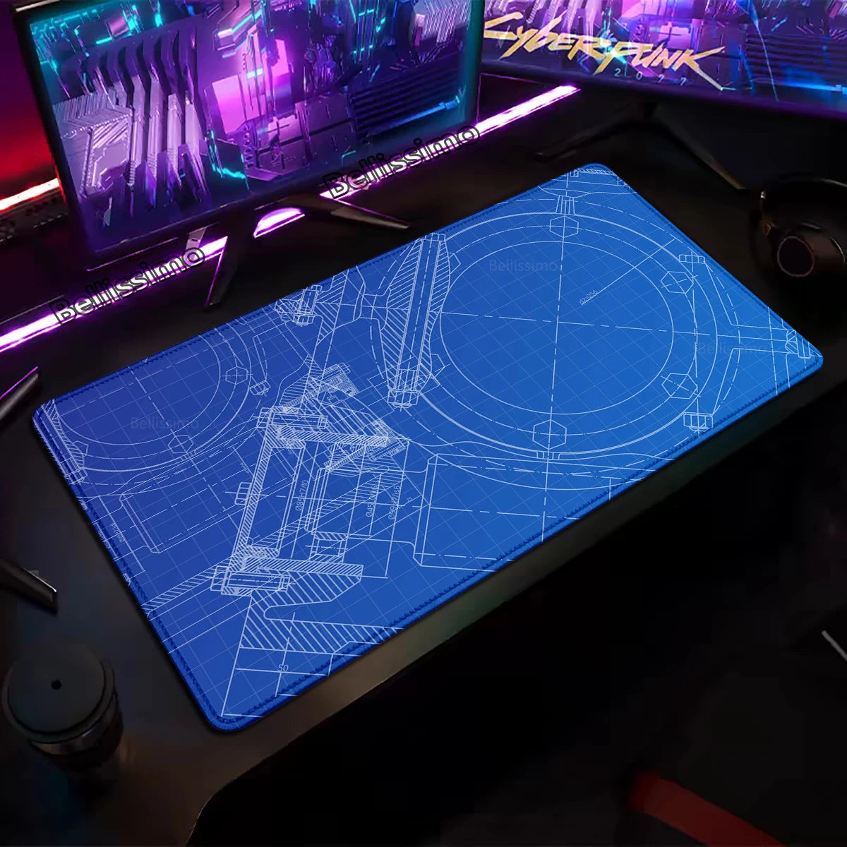 Mouse Pad Gaming Accessory Mechanical Drawing Large HD Mousepad XXL MousePad Natural Rubber Carpet Non-Slip Table Mat Office Rug